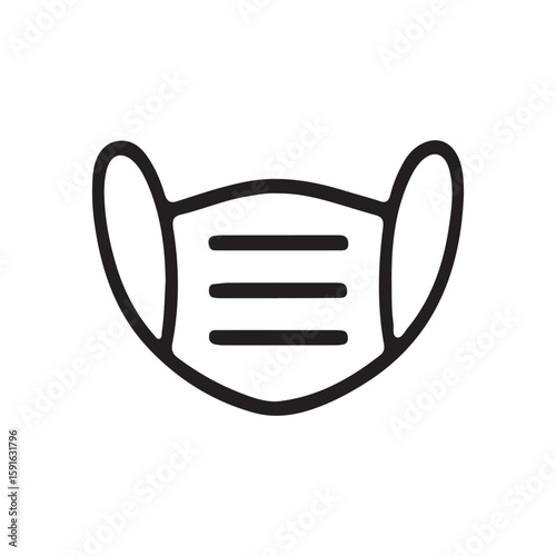 Protective Mask Illustration Safety Measures in Health Care