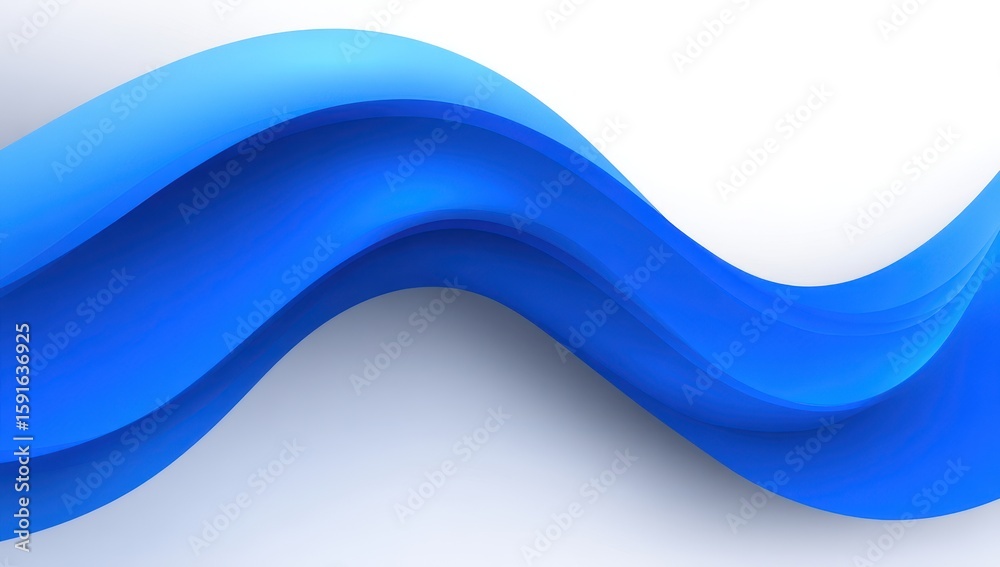 Obraz premium Abstract blue wavy design