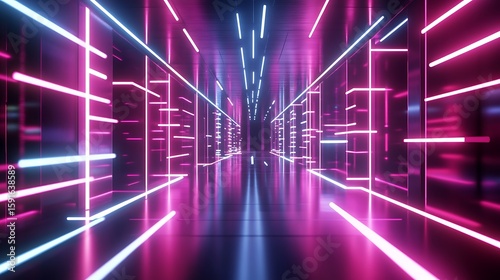 Neon tunnel corridor (2)