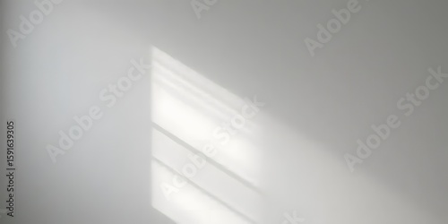 Sunlight Shadows on White Wall Bright Natural Light Minimalist Room