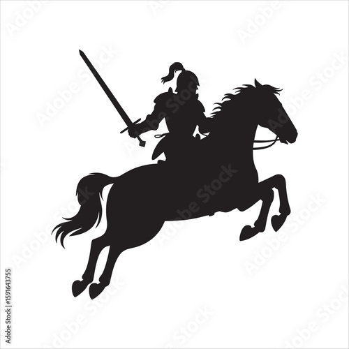 horse and rider silhouette