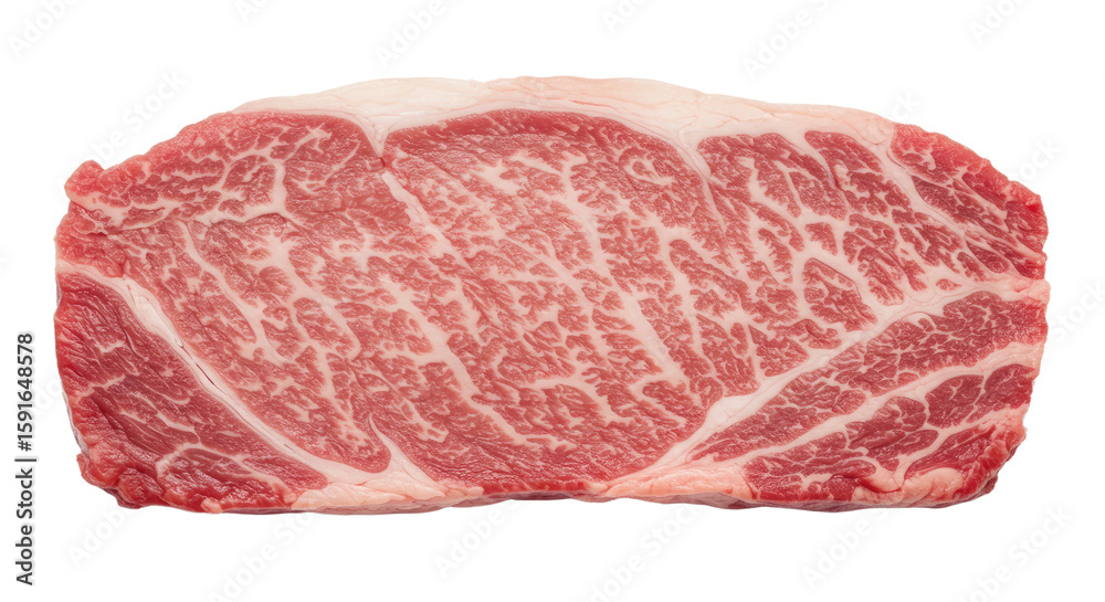 Fototapeta premium Raw Wagyu Beef Steak Isolated.
