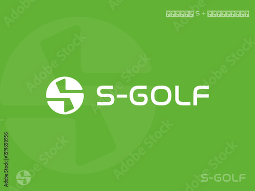 golf logo design. letter s logo design
