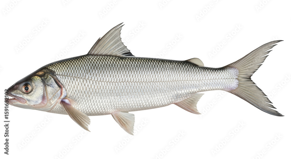 Isolated Ladyfish on White Background Isolated Ladyfish on White Background