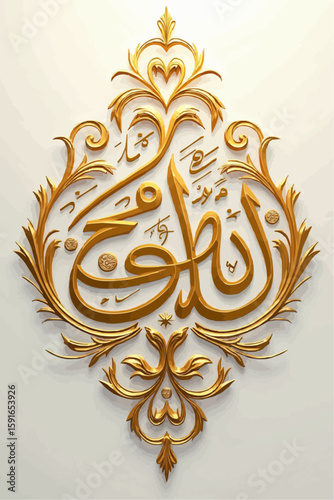 golden ornament on a wooden background