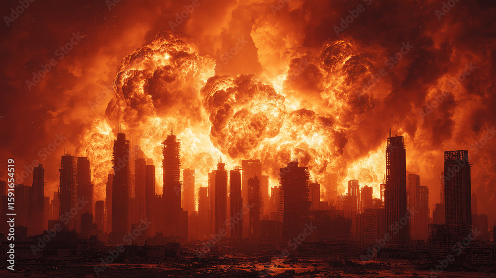 Obraz premium fire in the fireplace