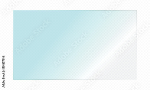 Transparent PNG glass plate. Screen reflection illustration on a transparent background