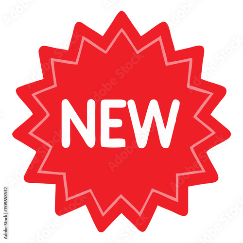 New product starburst badge vector for promotion and sale