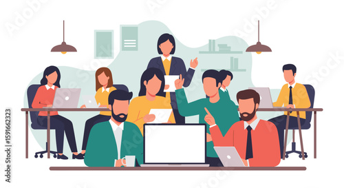 Diverse team collaborating on a project, perfect for website banners or presentations.
