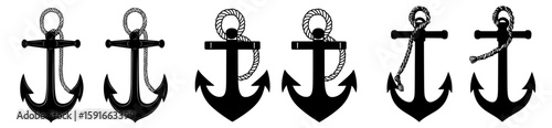 The image features a modern hand-drawn nautical anchor as a vintage sketch element related to ships and travel