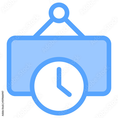 Temporary Business Closure Blue Icon