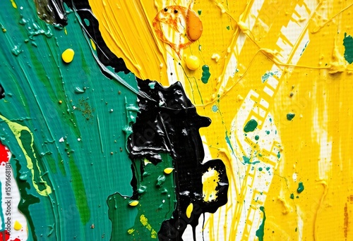 Abstract Expressionism Close up of abstract expressionist paint