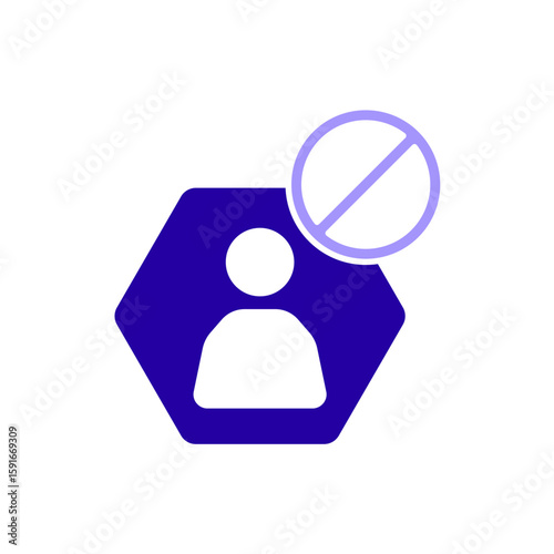 Icon a blocked user, isolated against a clean background.
