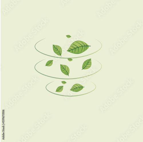 The wind whirls the leaves in a whirlwind