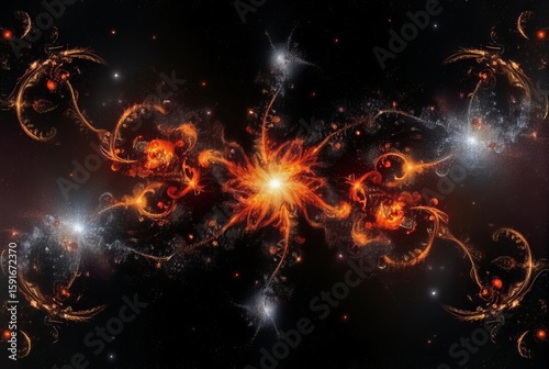 Cosmic Fractals Fractal patterns resembling star clusters and co
