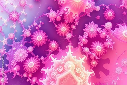 Digital Fractals Complex fractal designs in pastel and neon evok