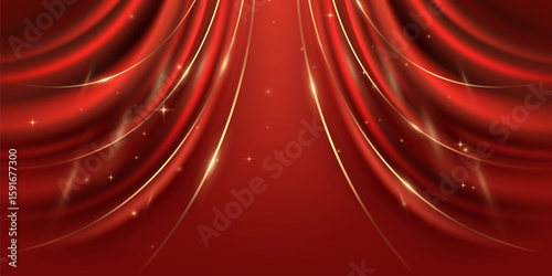 Design your business card with beautiful business banner vector illustration curtains.