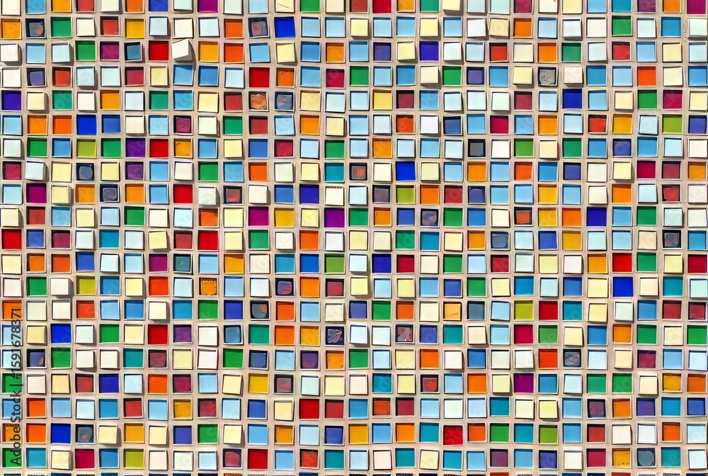 Fototapeta premium Mosaic Tile Small pieces of colored glass or ceramic arranged in