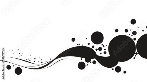 Elegant bold monochrome vector scroll divider with vintage ornamental curves, symmetrical flourish line art, and minimalistic black and white baroque elements for classic frame borders and decorative 