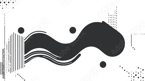 Elegant bold monochrome vector scroll divider with vintage ornamental curves, symmetrical flourish line art, and minimalistic black and white baroque elements for classic frame borders and decorative 