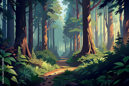 forest in the morning