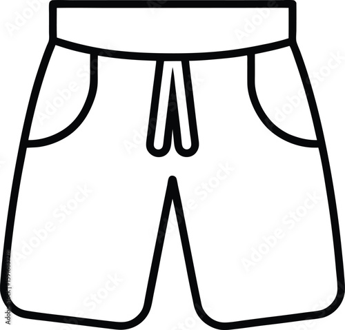 summer shorts pant icon vector silhouette illustration