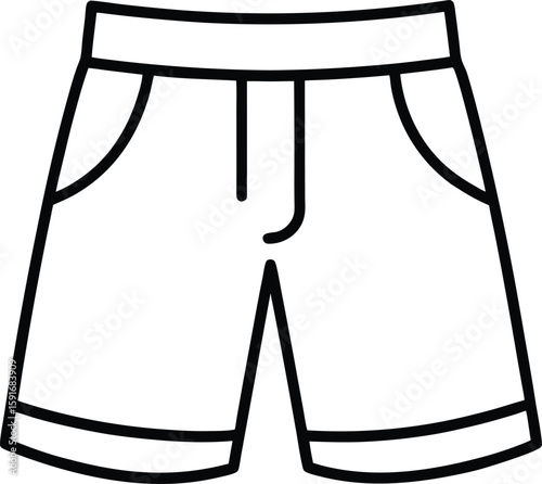 summer shorts pant icon vector silhouette illustration