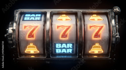 3d slot machine reel with three segments and a large golden number below in a luxurious gold and dark blue theme creating a rich vibrant casino aesthetic