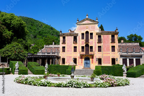 Facade Villa Barbarigo, Pizzoni Ardemani, Valsanzibio, Padua Galzignano Terme historic palace (16th-17th century)