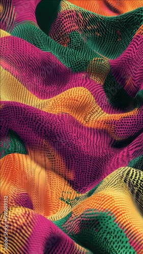 Colorful digital artwork with abstract patterns and textures