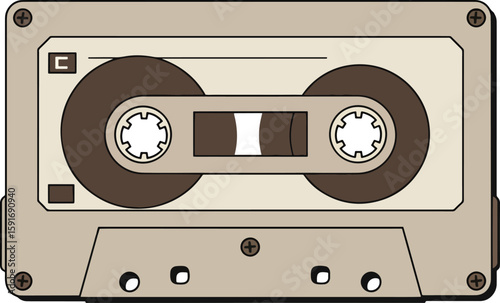 Vintage cassette tape vector silhouette trending adobe stock microstock marketplace