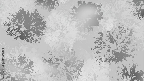 Black and White Floral Brush Stroke Pattern