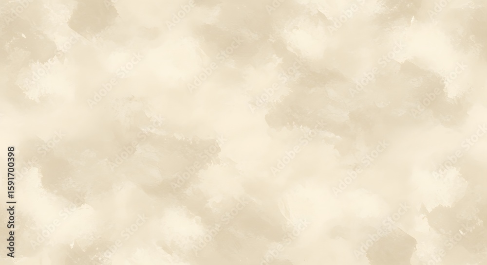 Obraz premium Delicate Watercolor Wash, Soft Beige Tones, Seamless Pattern