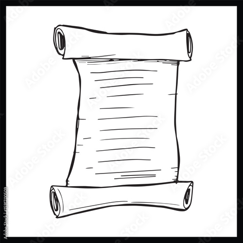 old paper scroll vector