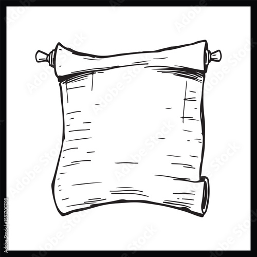 old paper scroll vector