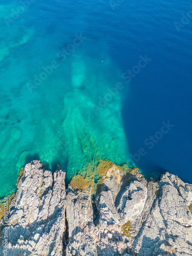 Aerial View of RT Veslo Camp and Rocky Beach