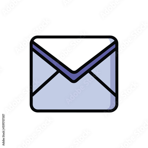 Vector art of a simple blue and purple envelope icon representing email
