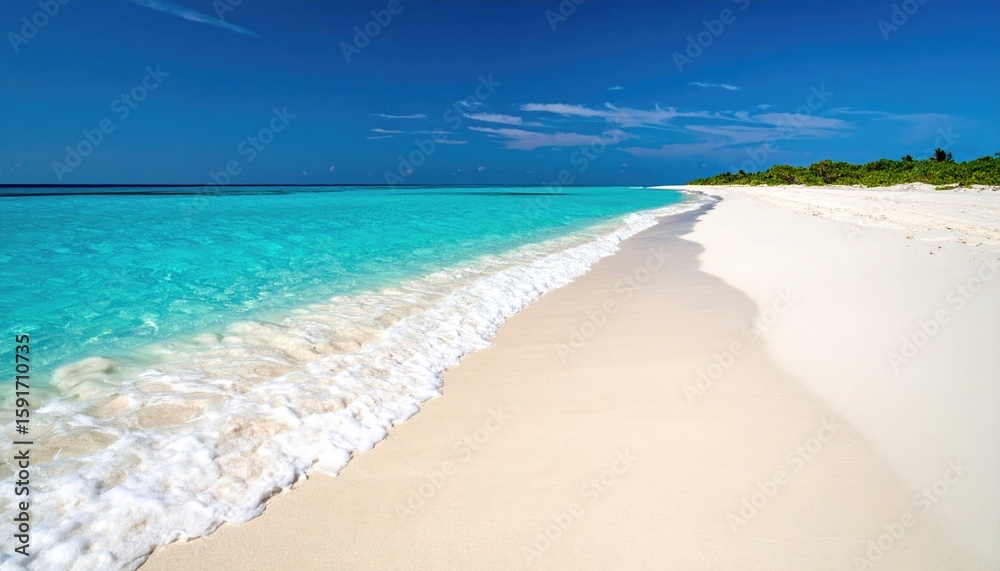 Obraz premium Pristine beach with turquoise water