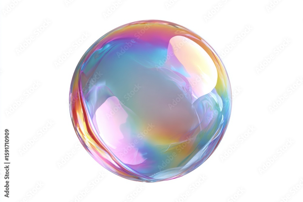 Obraz premium Rainbow sphere, iridescent bubble