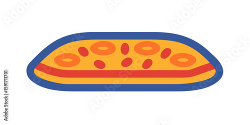 Pizza Flat Design Street Food Icon
