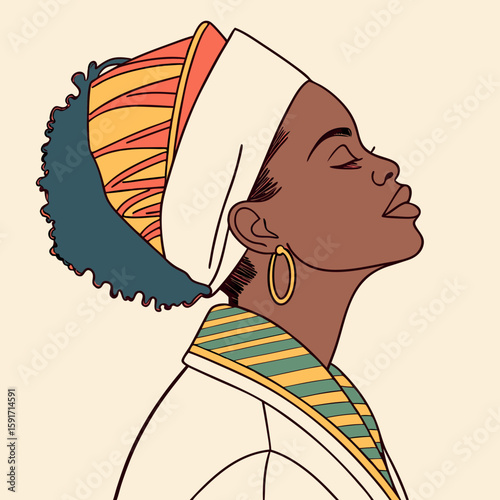 Woman Layered Vector Illustration