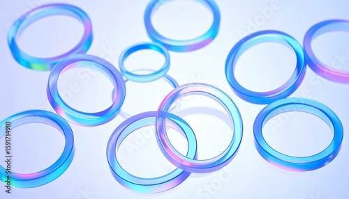 Abstract rings in pastel hues