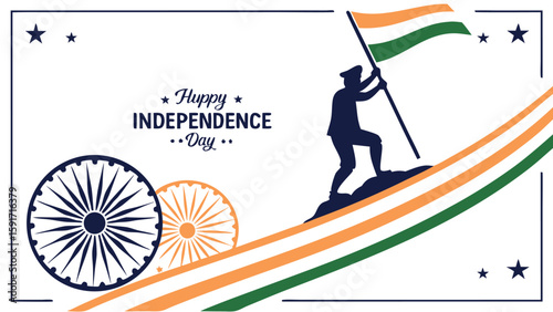 Flag raising independence day celebration