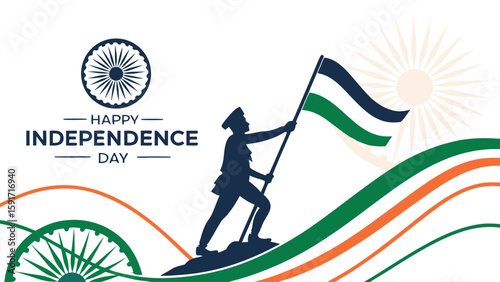 Independence day celebration silhouette design