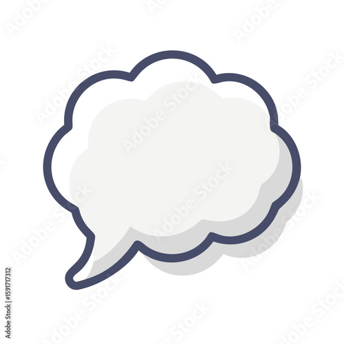 geometric shapes modern Chat Bubble Icon.
