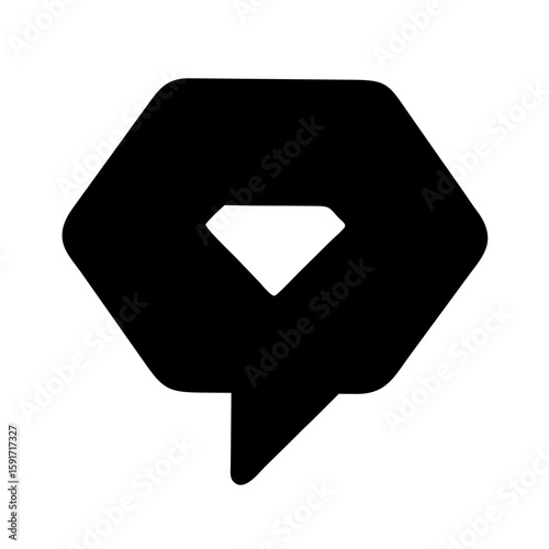 geometric shapes modern Chat Bubble Icon.