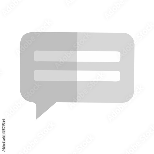 geometric shapes modern Chat Bubble Icon.