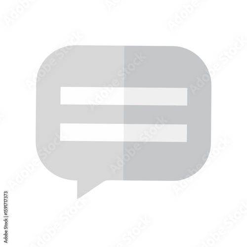 geometric shapes modern Chat Bubble Icon.