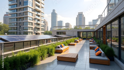 Building Urban rooftop university terrace with solar panels, glass fencing, and collaborative seating pods. (3).jpg