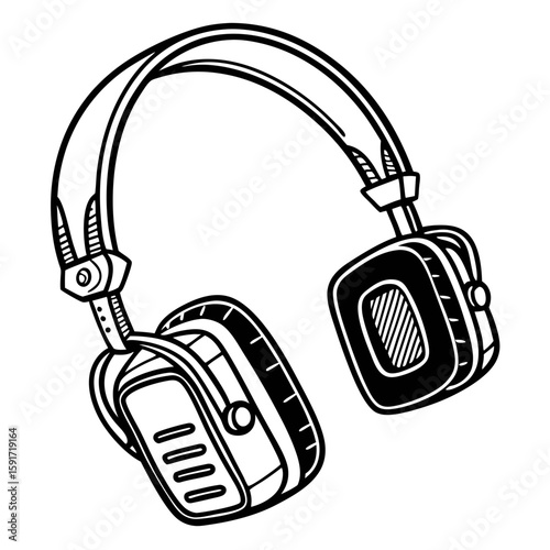 headphones icon on white